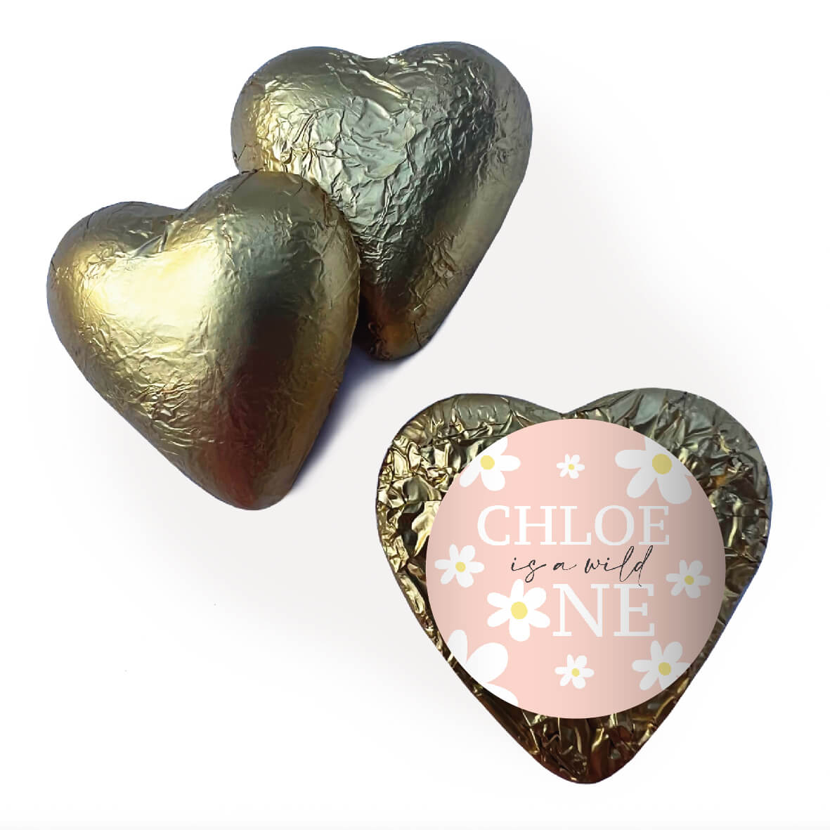 Shop for White Flower Personalised Gold Foil Heart Logo - Australia