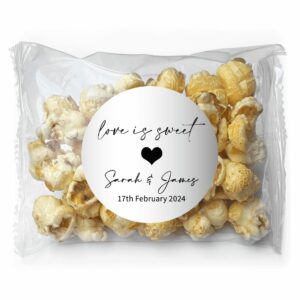 love is sweet popcorn favours