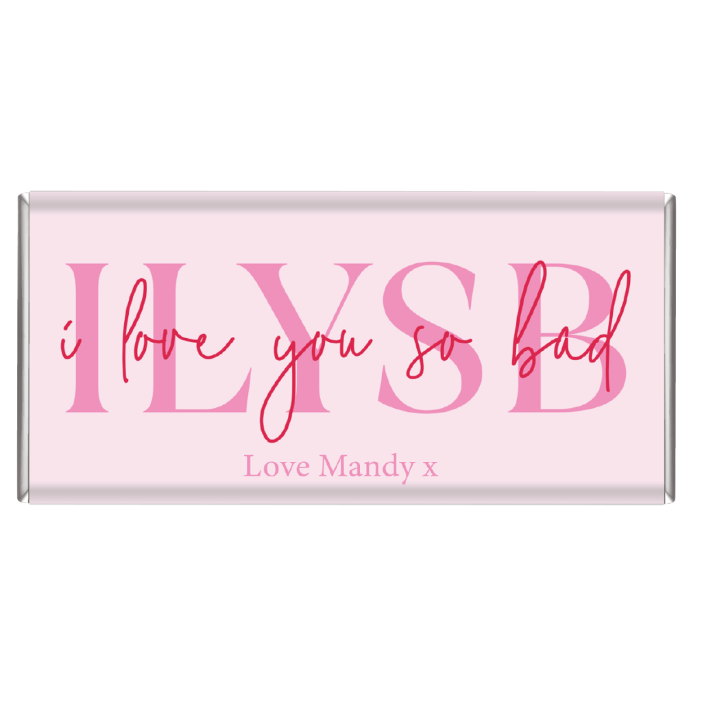 i love you so bad custom chocolate bars