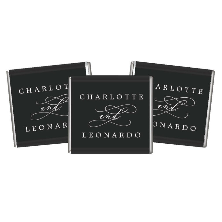 Whimsy Black & White Custom Petite Chocolates