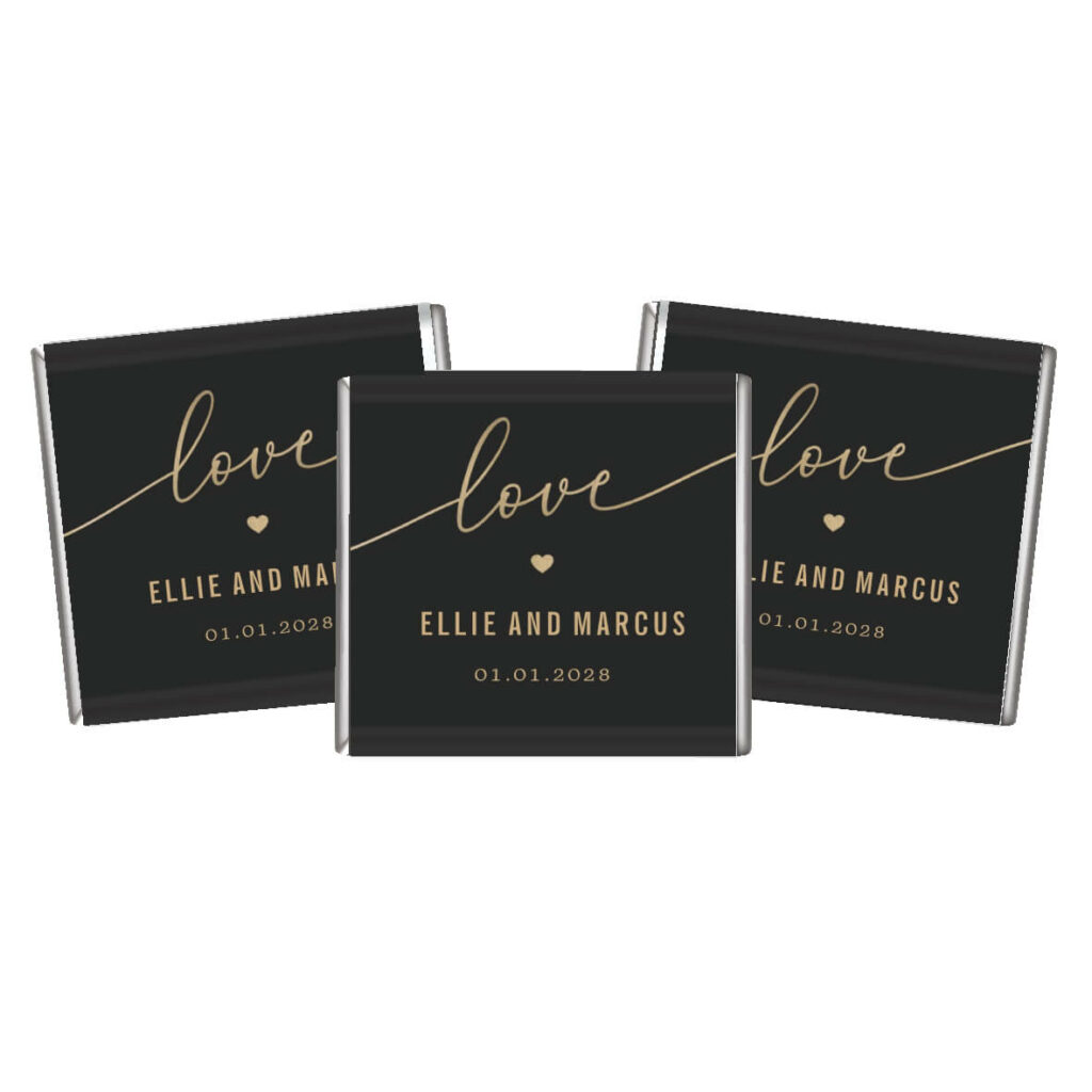 black love petite chocolates