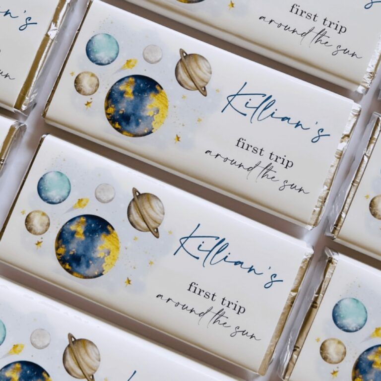 First Trip Around The Sun Personalised Chocolate Bars