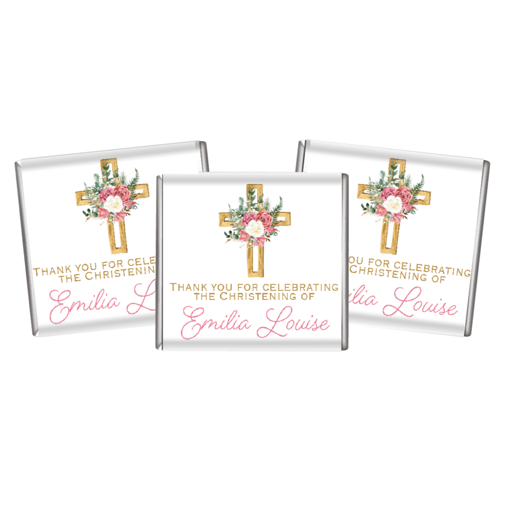 floral cross petite chocolates