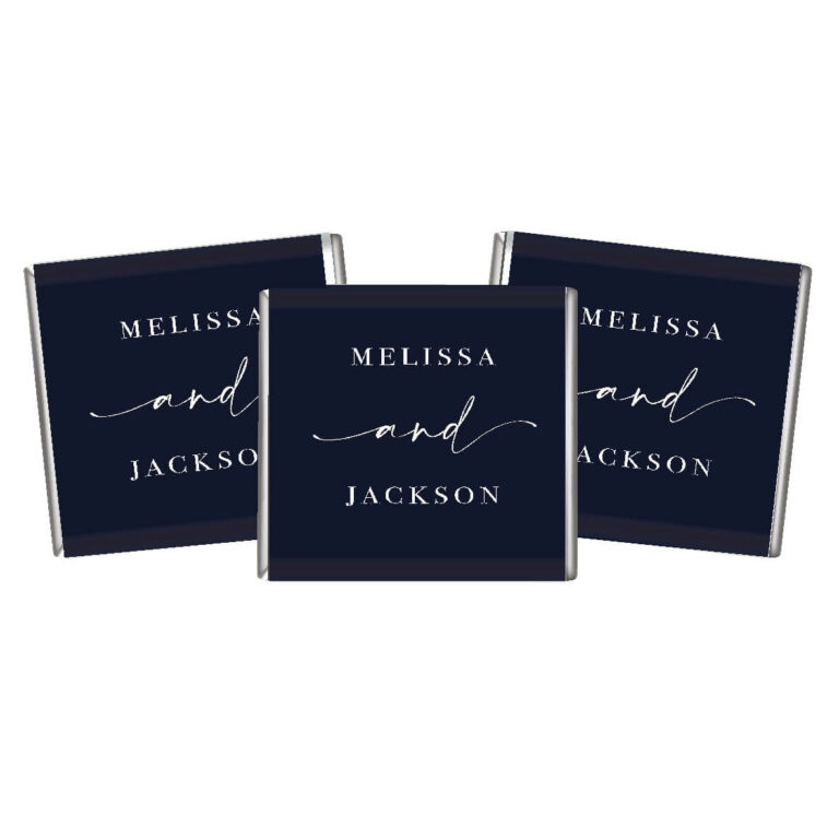 Elegant Navy & White Custom Petite Chocolates