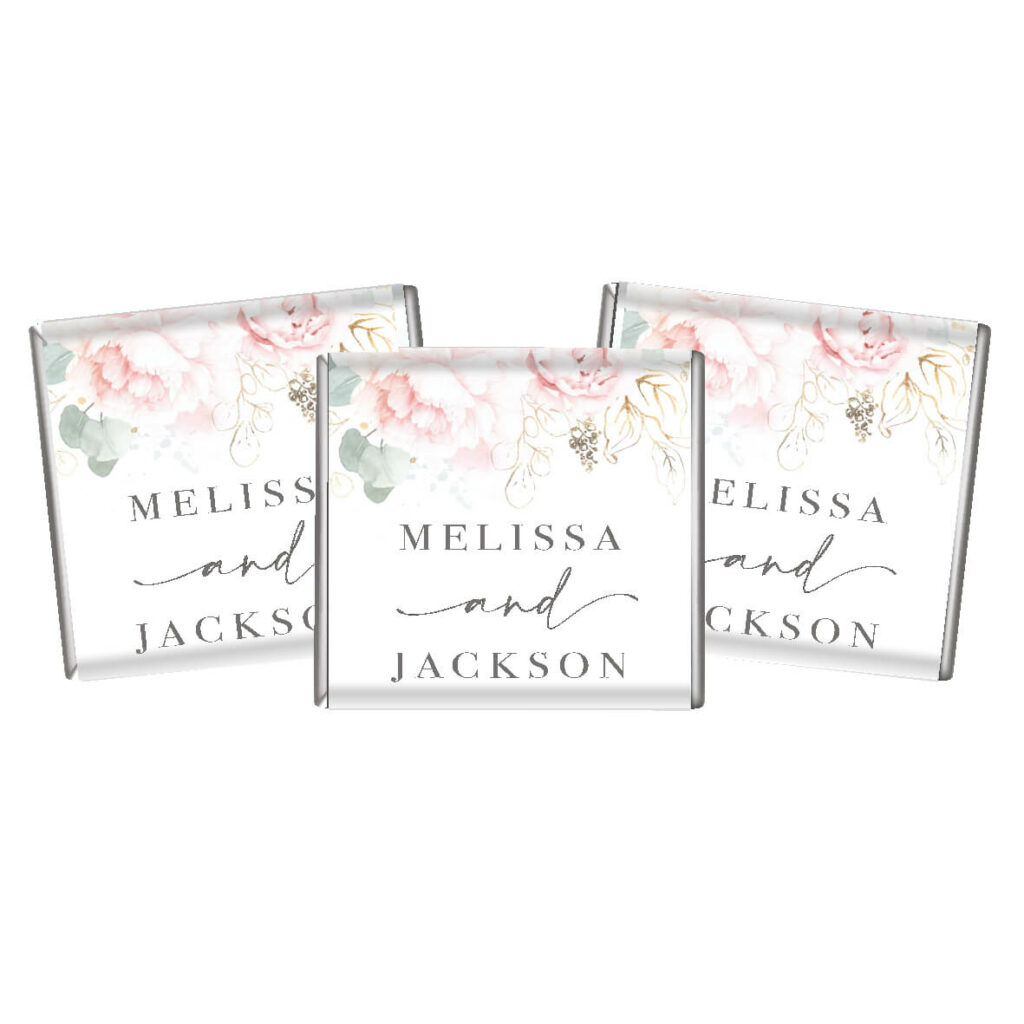 pink floral romance petite chocolates