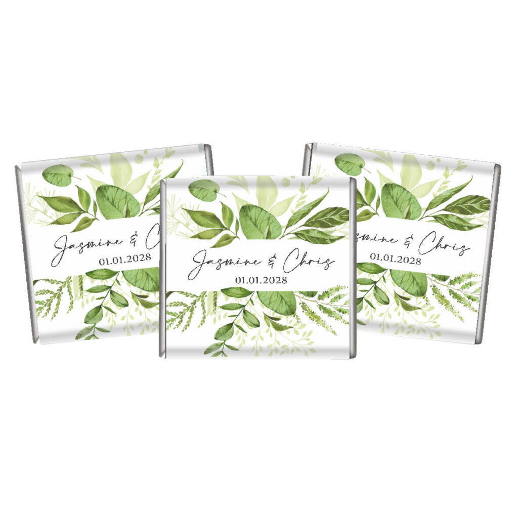 wild greenery petite chocolates