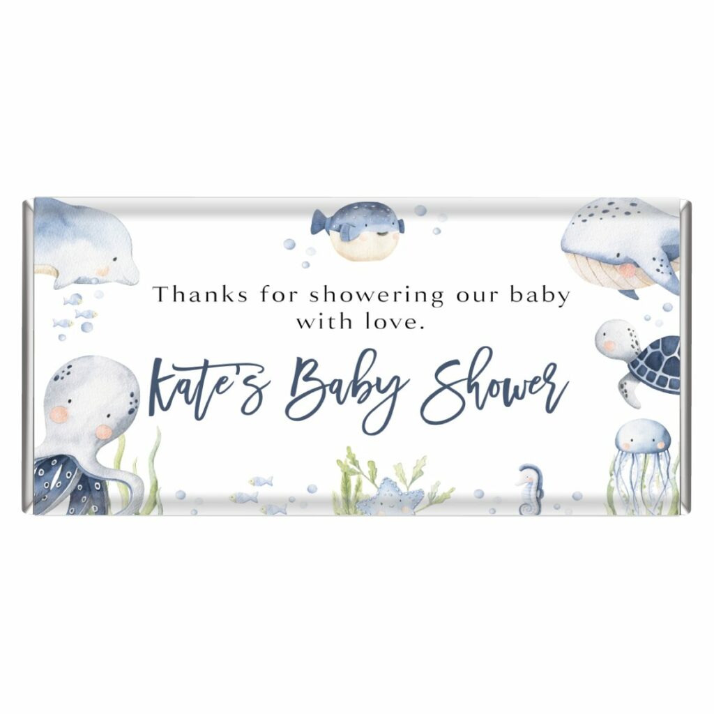 under the sea personalised chocolate bar favours (copy)