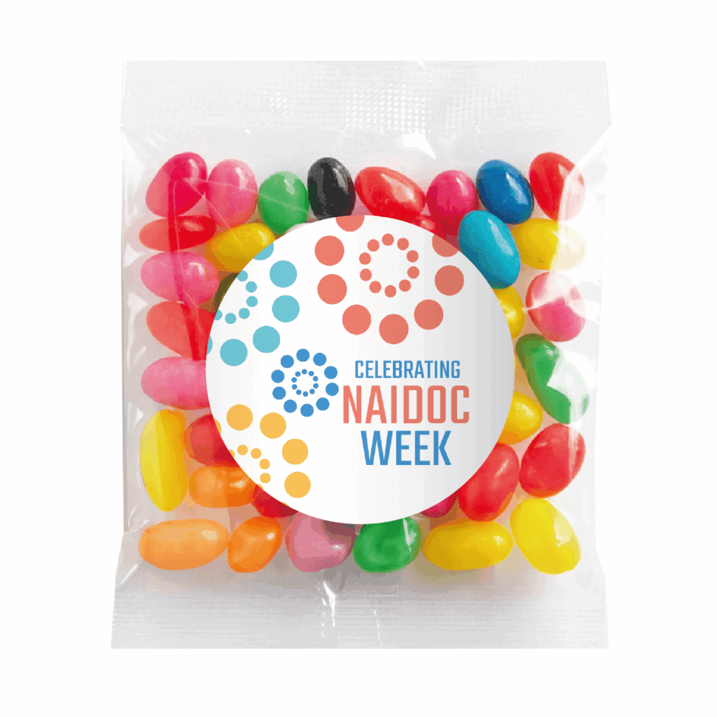 naidoc week celebration dots custom jelly bean bags