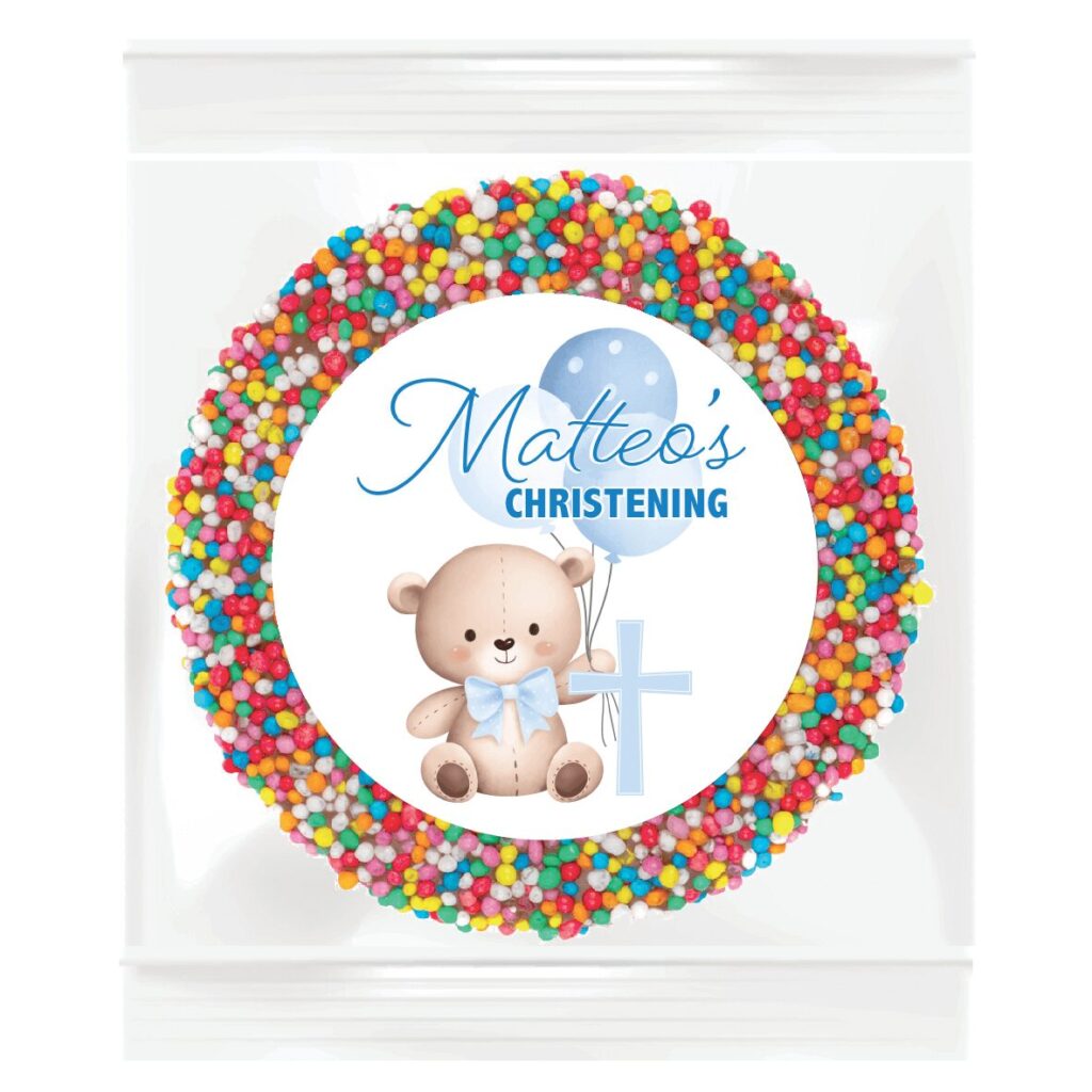 Blue Teddy Bear Cross Giant Chocolate Freckles