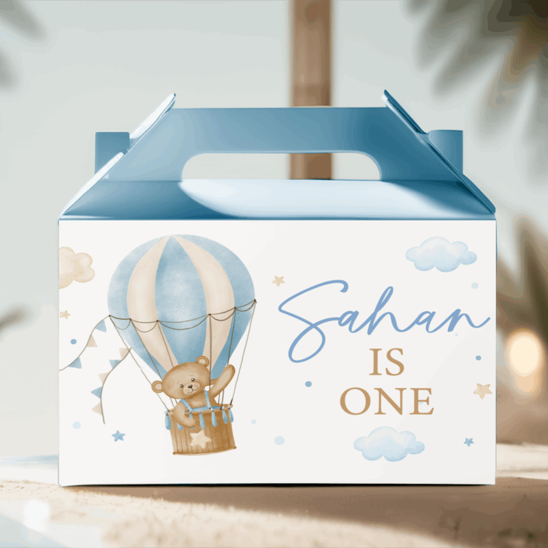 Build Your Own Teddy Bear In Balloon Theme Party Lolly Box Packs