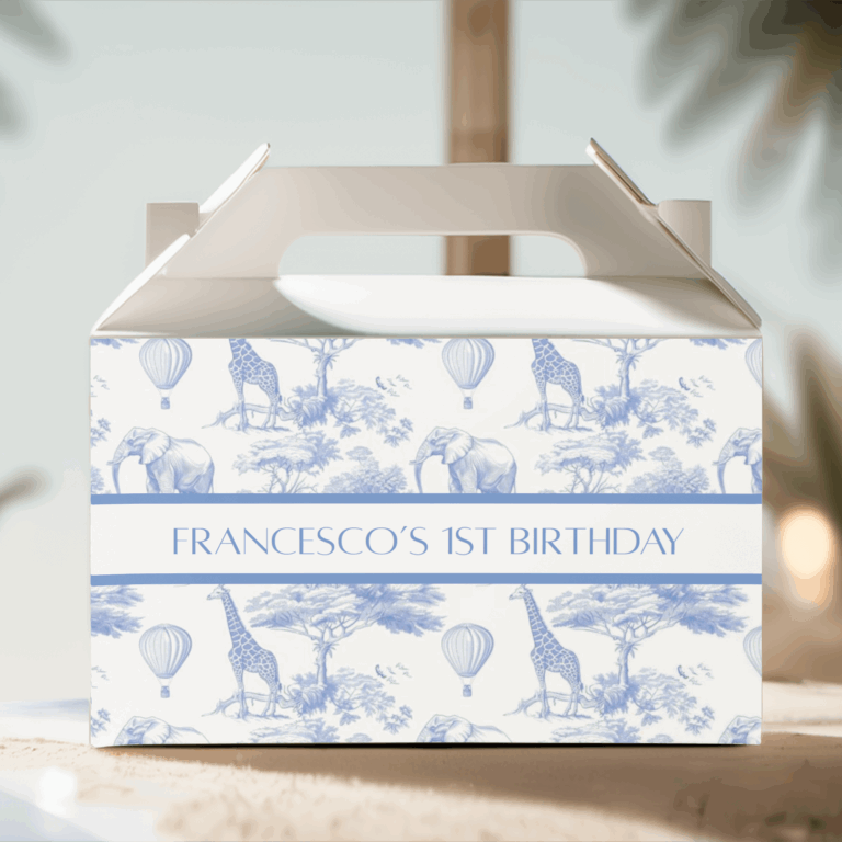 Build Your Own Luxury Safari Toile Party Lolly Box Packs