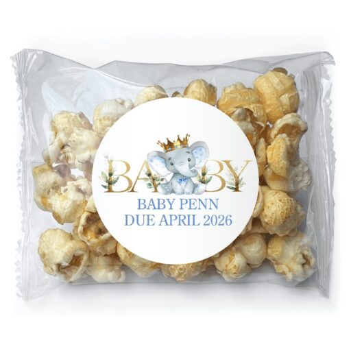 Little Peanut Baby Elephant personalised popcorn bags